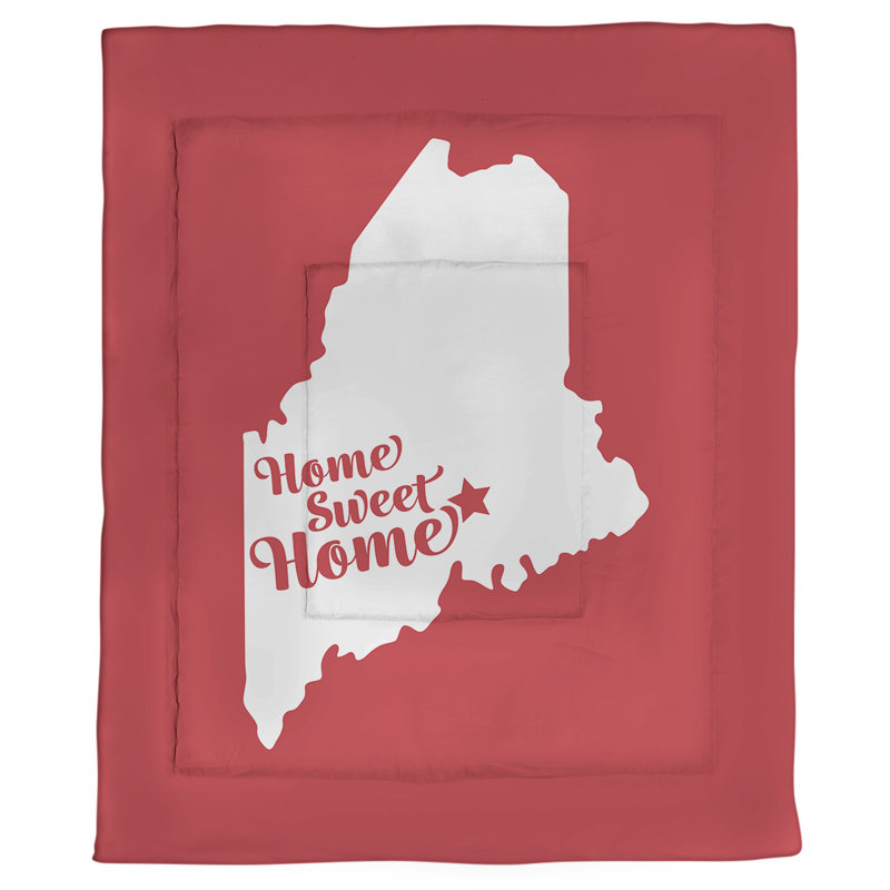 Modern & Contemporary Polyester Percale Comforter, Twin Comforter, Red