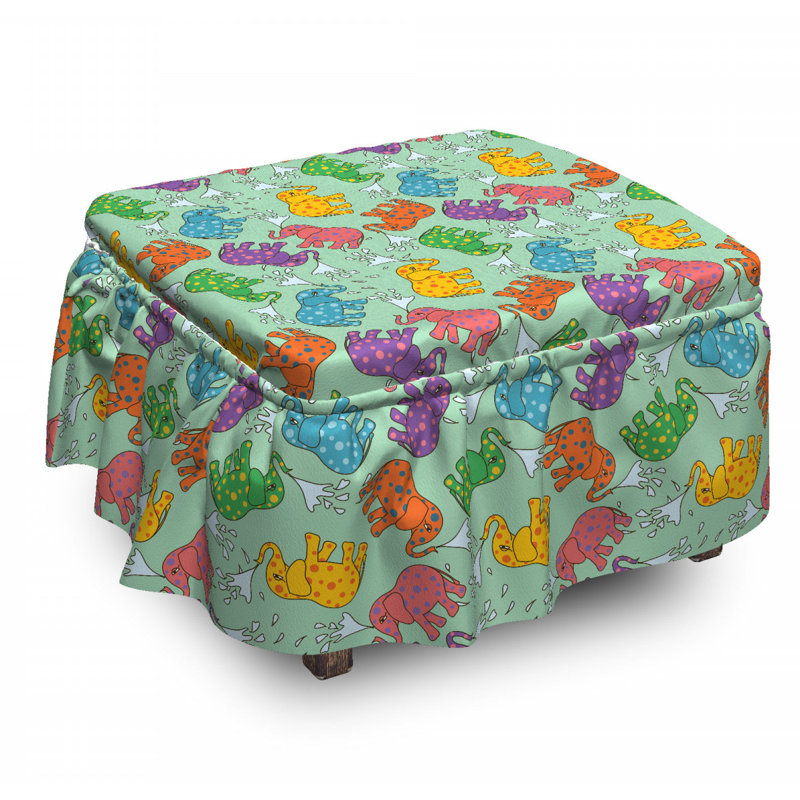 Housse pour repose-pieds à coussins carrés, Motif 3