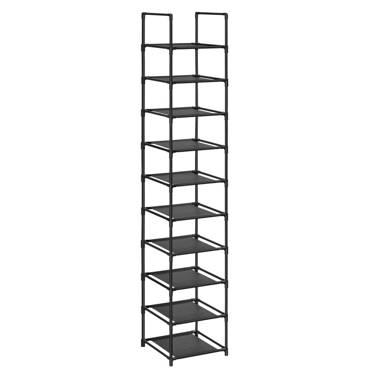 Fiducial Home 10 Tiers Shoe Rack Space Saving Vertical Single Pairs Sturdy Shoe Shelf Storage Organizer