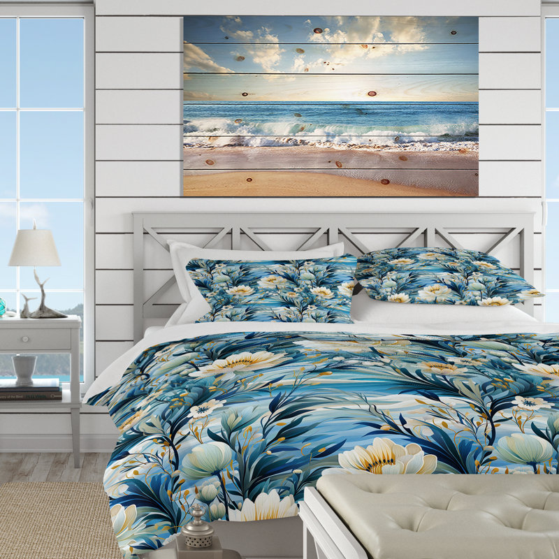 Ensemble de housse de couette Coastal Tranquility Seaside Landscape - Coastal