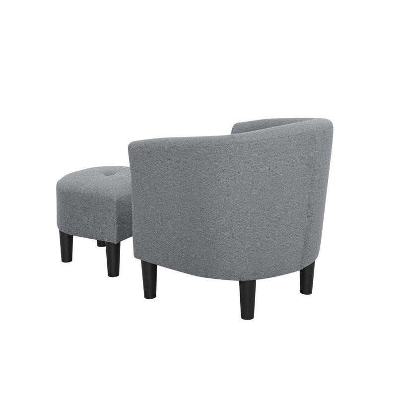Fauteuil d'appoint, fauteuil demi-tonneau rembourré et un repose-pieds