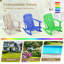  Chaise berçante Adirondack avec siège à lattes et dossier haut pour véranda-1746217927