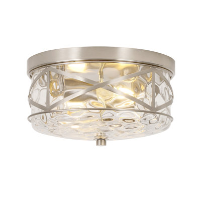Plafonnier encastré en verre 2 lumières Alixandra