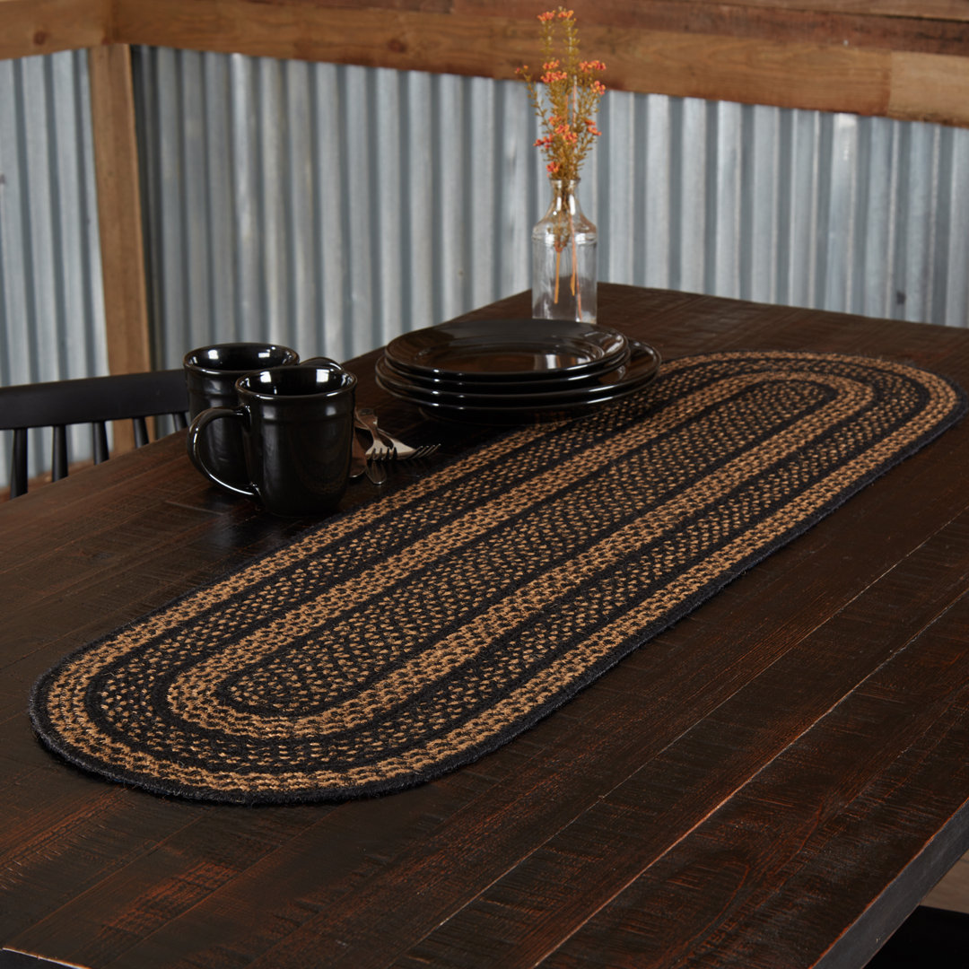 Anzla Geometric Oval Table Runner August Grove® 