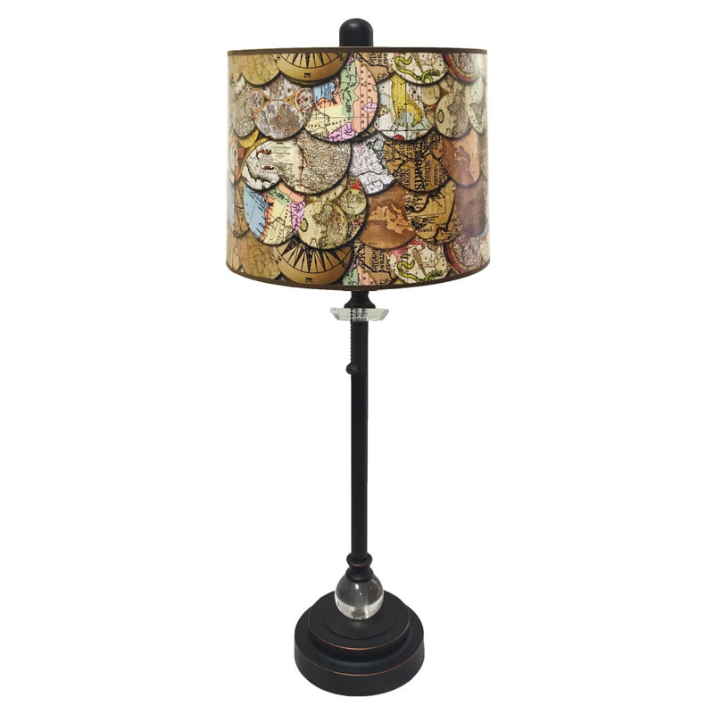 Lampe buffet 28" crystal Besser, Bronze