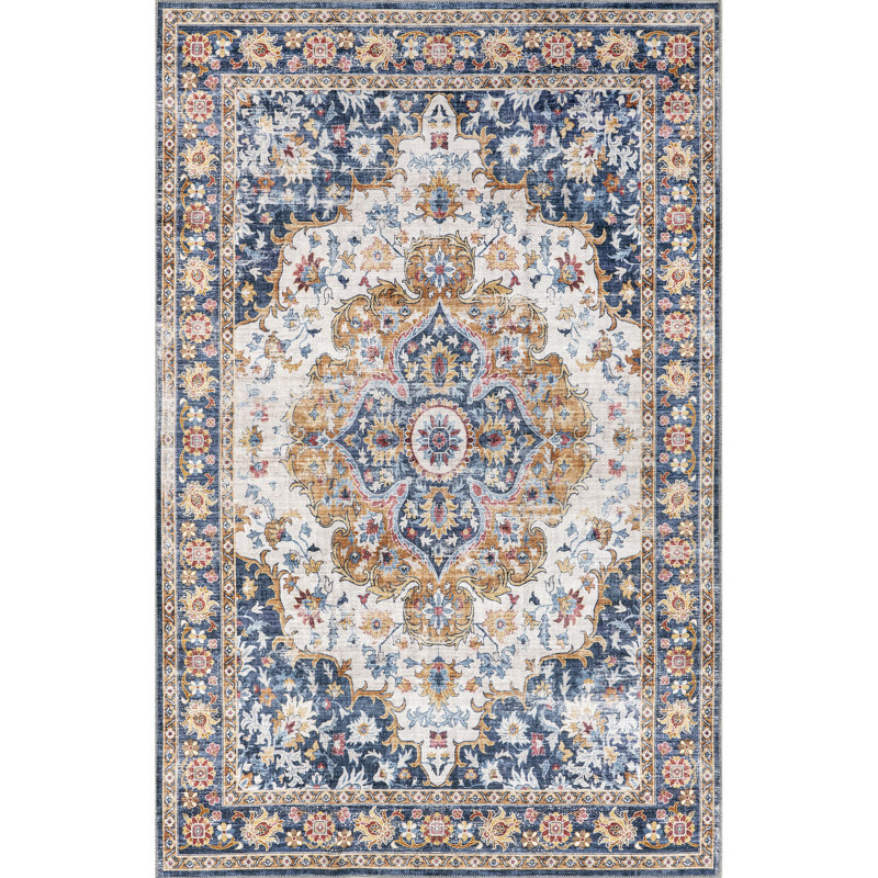 Emi Traditional SplashGuard Machine Washable Area Rug, Rectangle 8' x 10'