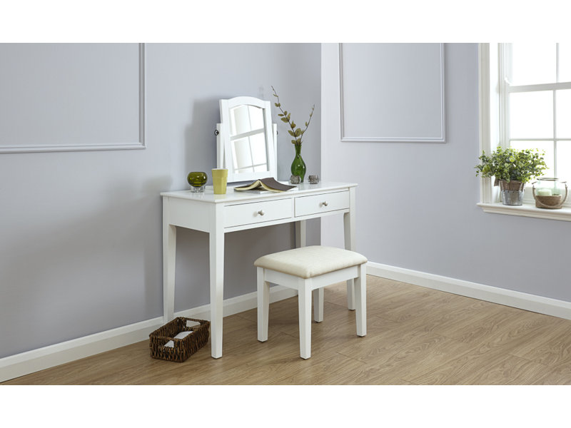 Arundel Dressing Table with Mirror, Brilliant White