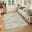 Tapis rétro brun 8 x 10 po, tapis lavable doux sans perte de poids avec envers en caoutchouc antidérapant pour le salon et la chambre à coucher-1782649986