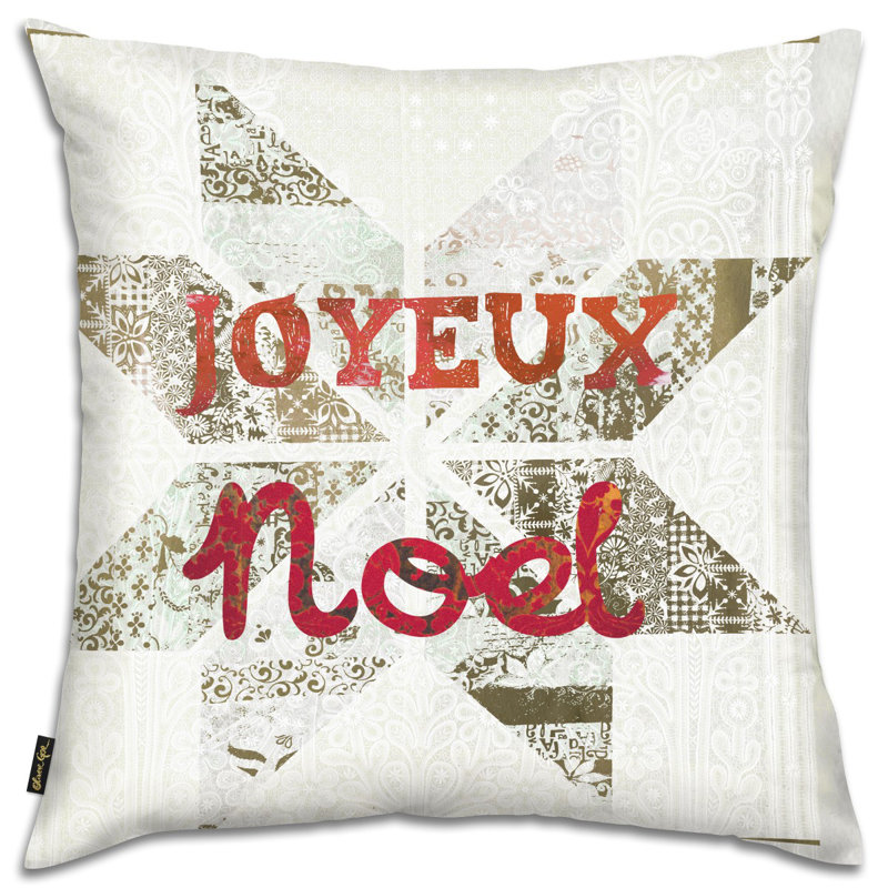 Coussin décoratif star noel, rouge