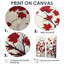 «Red Leaves Scarlet Simplicity - Floral Leaves», art mural-998937473-998937474-998937475