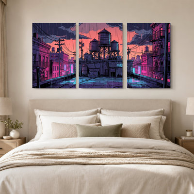 Ensemble d'art mural sur toile Rainy