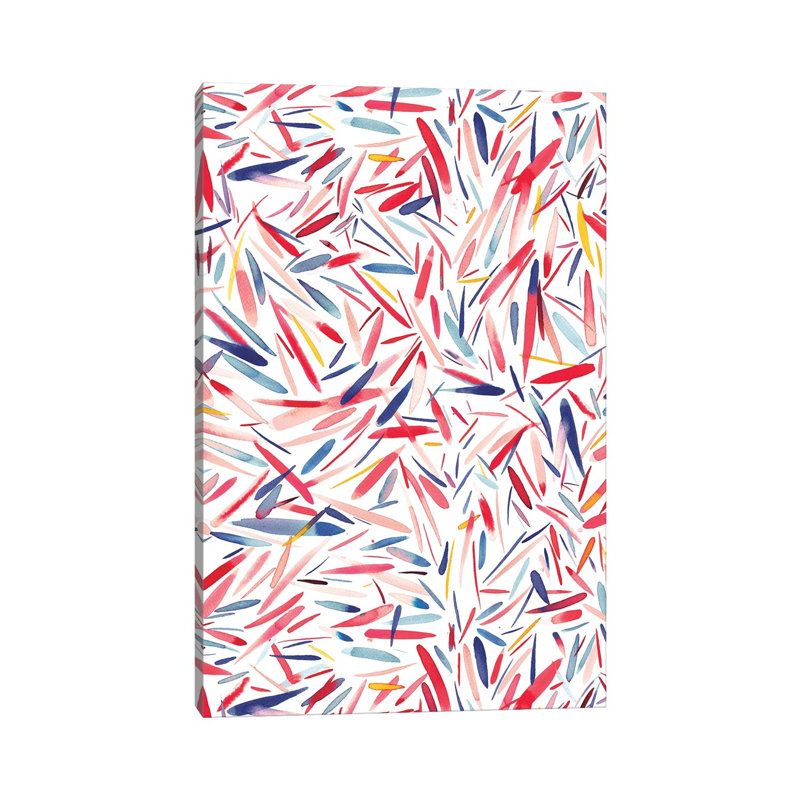 Holiday Rain by Ninola Design - Wrapped Canvas Gallery-Wrapped Canvas Giclée, 66.04 cm H x 45.72 cm W x 3.175 cm D