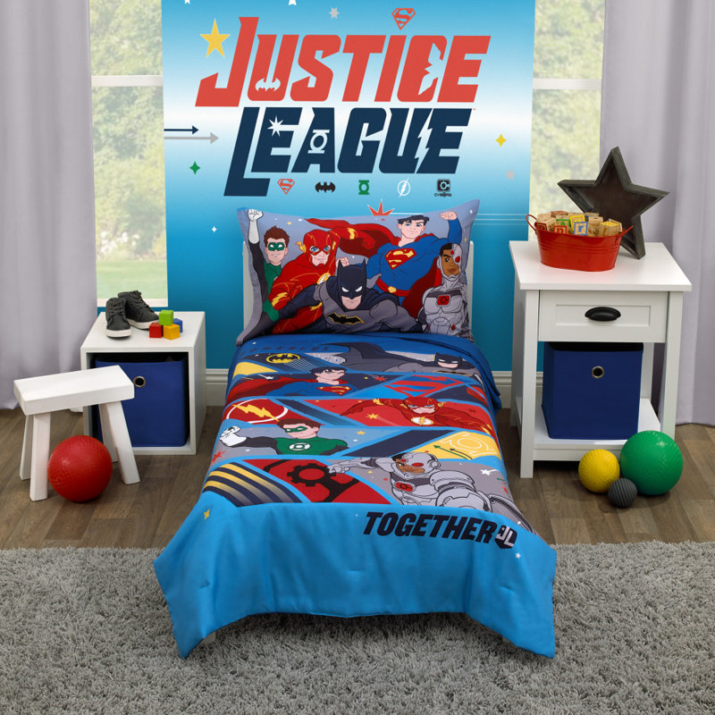 Ensemble de literie pour tout-petits 4 pièces Justice League
