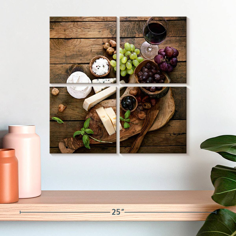 Yarlin Grapes And Cheeses, 18" H x 18" W