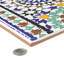 Sevillano Andalusa 8" x 8" Ceramic Cenefa Border Wall Tile in Blue/Red/Green
