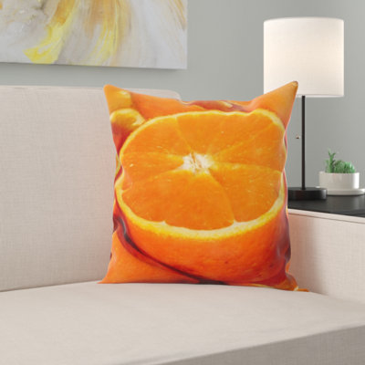 Housse et insert de coussin carré orange
