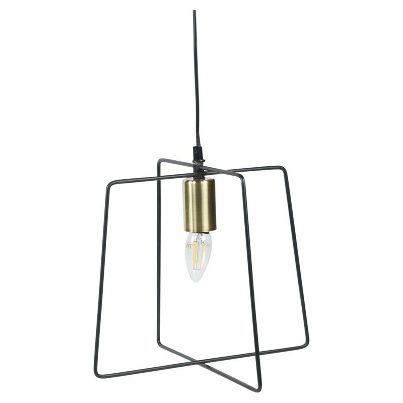 Dunham 1 - Light Geometric Pendant, Black