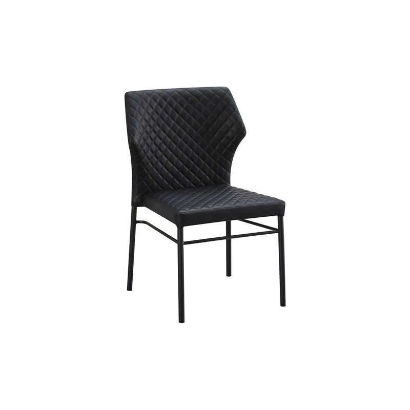 Chaise d'appoint rembourrée en métal