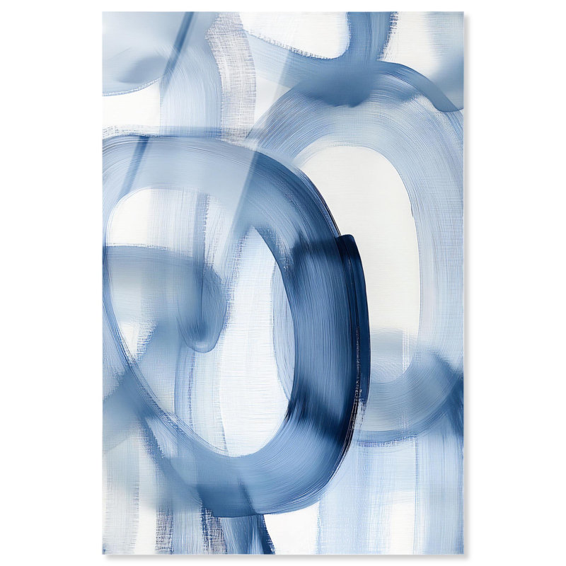 Art mural bleu moderne Fading Blue Mist III, H 15 po x l 10 po
