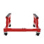 Chariot de berceau de moteur de VTT, chariot de moteur, support de moteur, chariot de berceau de moteur à quatre roues, supports robustes pour l'entretien de la moto, rouge