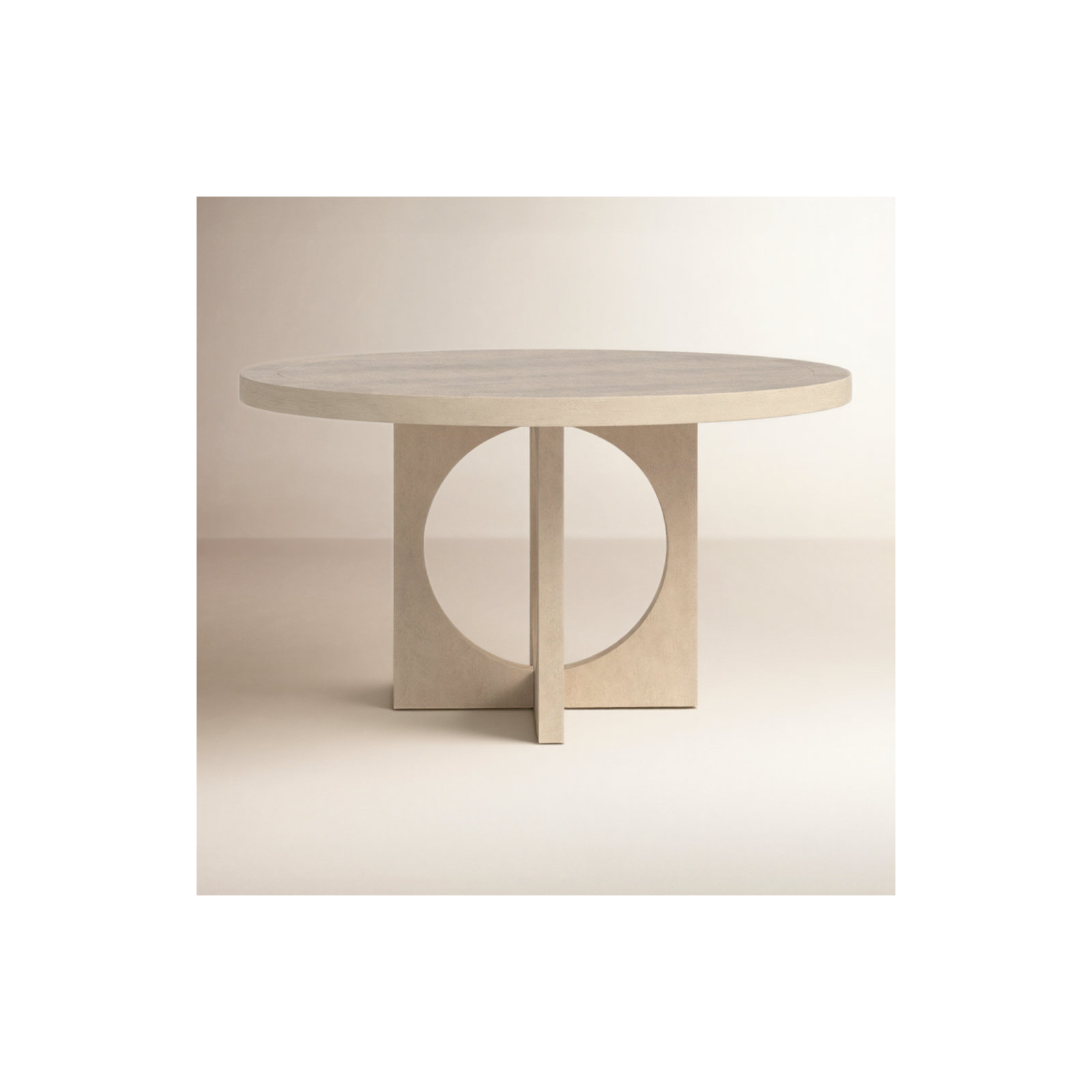 54'' Round Dining Table, Beige