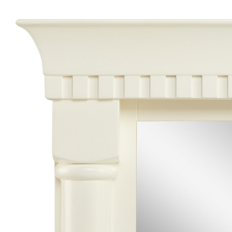 Miroir mural de salle de bain Claudia, 33 po x 24 po, Blanc