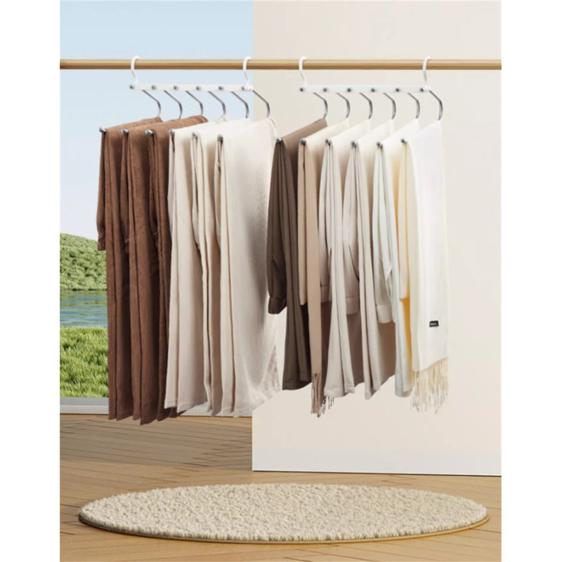 Cintre pour pantalons pliable en acier inoxydable, 4