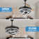 Elfred 42'' Modern DIY Shape Ceiling Fan with Lights, 6-Speed DC Motor Dimmable LED Ceiling Fan