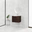 Meuble-lavabo mural élégant avec rangement avancé et lavabo moderne