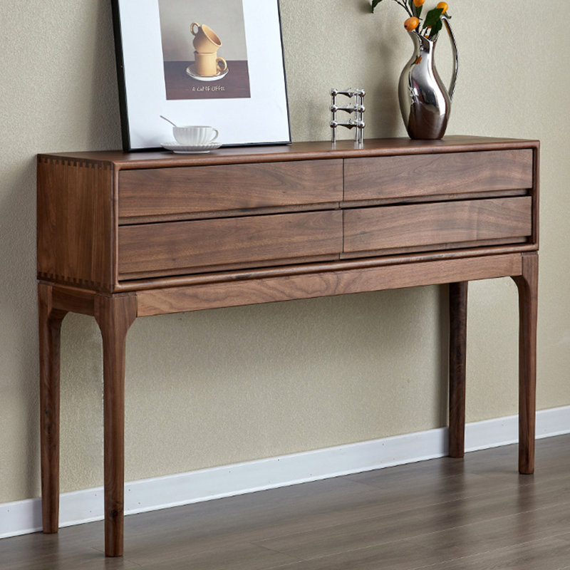 Table d'entrée simple en noyer noir, 35.43" H x 54.33" W x 14.17" D