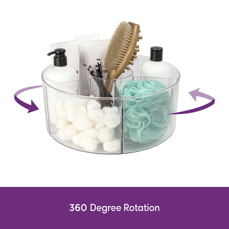 Wayfair Basics® Aldora 6-Compartment 360 Degree Rotating Countertop Organizer Storage