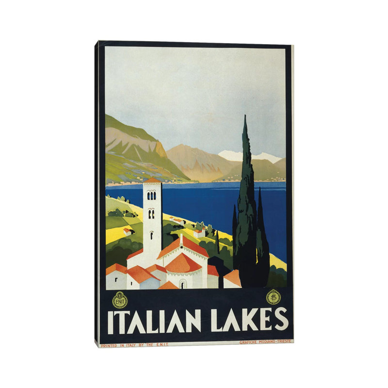 Italian Lakes by PI Collection - Wrapped Canvas Panoramic Print, 20.32 cm H x 30.48 cm W