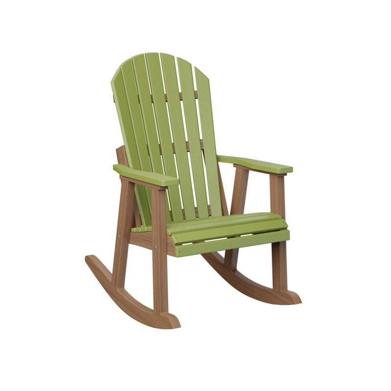 Fauteuil berçant berlinois berlinois, Kiwi Green Top/Antique Mahogany Base