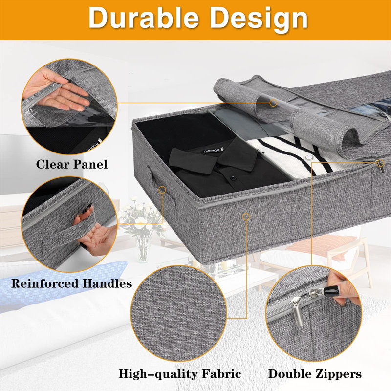 Ebern Designs Fabric Underbed Storage