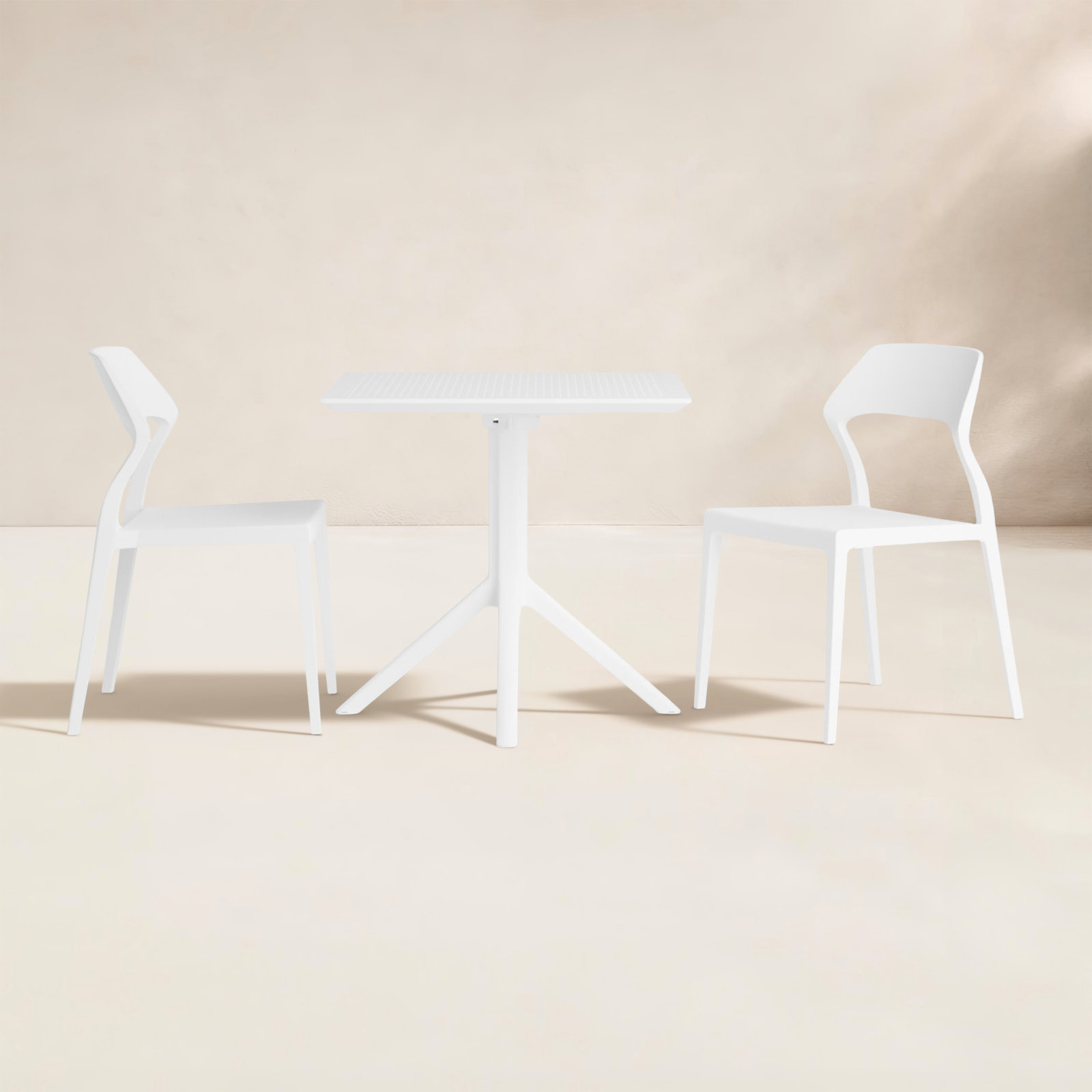 Farrah 32" Patio Bistro Set, White