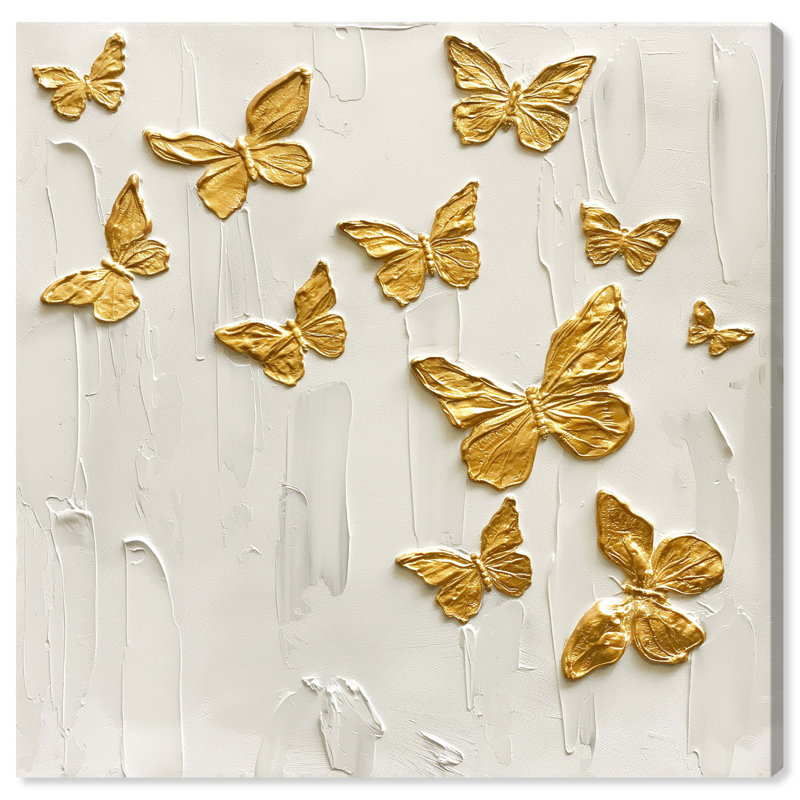 Art mural Mariposas A Volar, Toile tendue, H 20 po x l 20 po