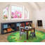 Tapis vert à motif abstrait-725731273