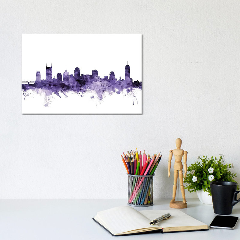Nashville, Tennessee Skyline by Michael Tompsett - Wrapped Canvas Gallery-Wrapped Canvas Giclée, 20.32 cm H x 30.48 cm W