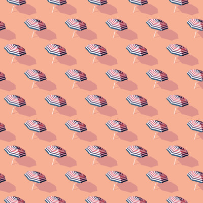 Seamless beach parasol pattern