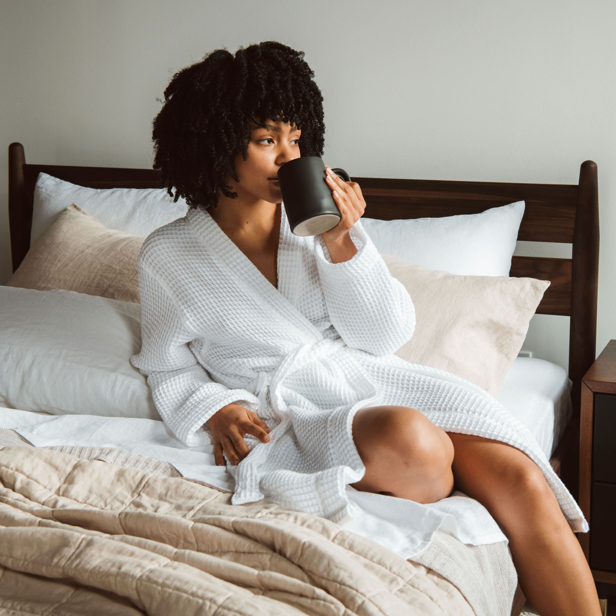 100% French Linen Pillowcase Set, White, Standard Pillowcase