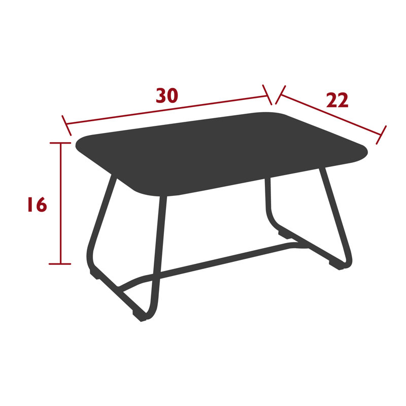 Sixties Outdoor Coffee Table, Acapulco Blue