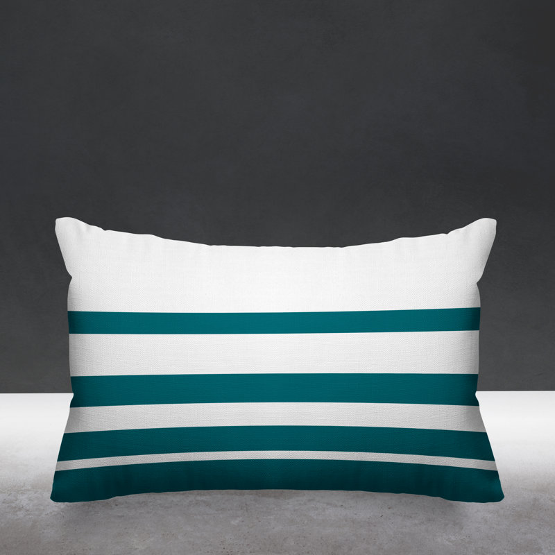 Tanner Stripes Indoor/Outdoor Throw Pillow, Green