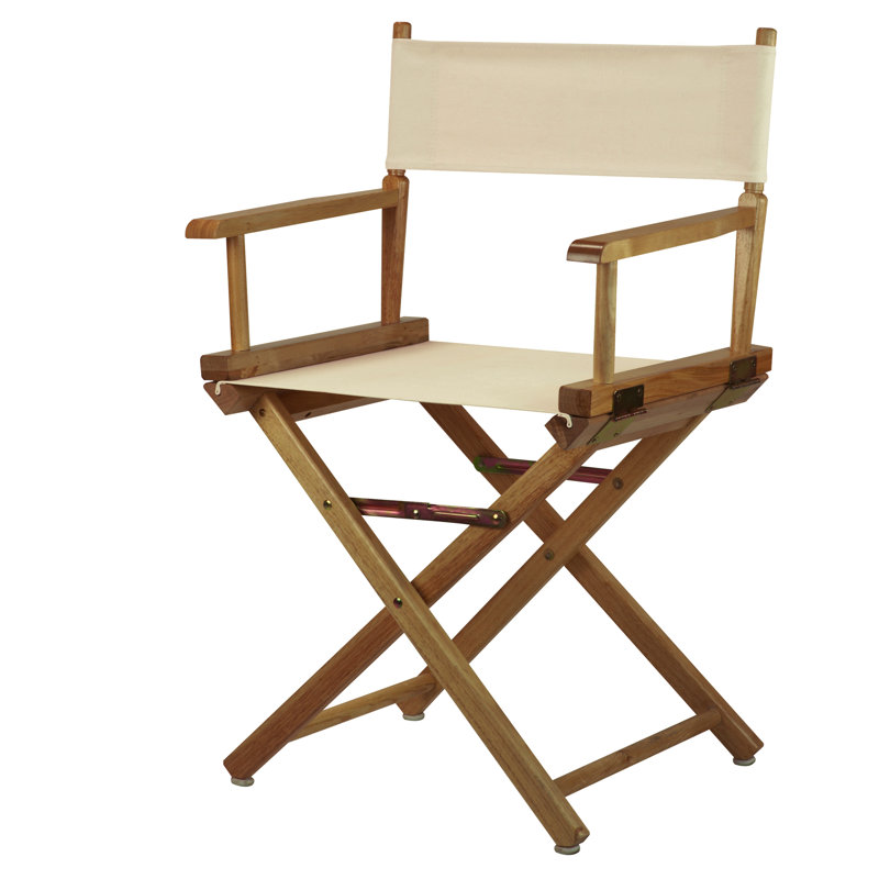 Chaise de réalisateur pliante 18 po, Naturel, Naturel / blé