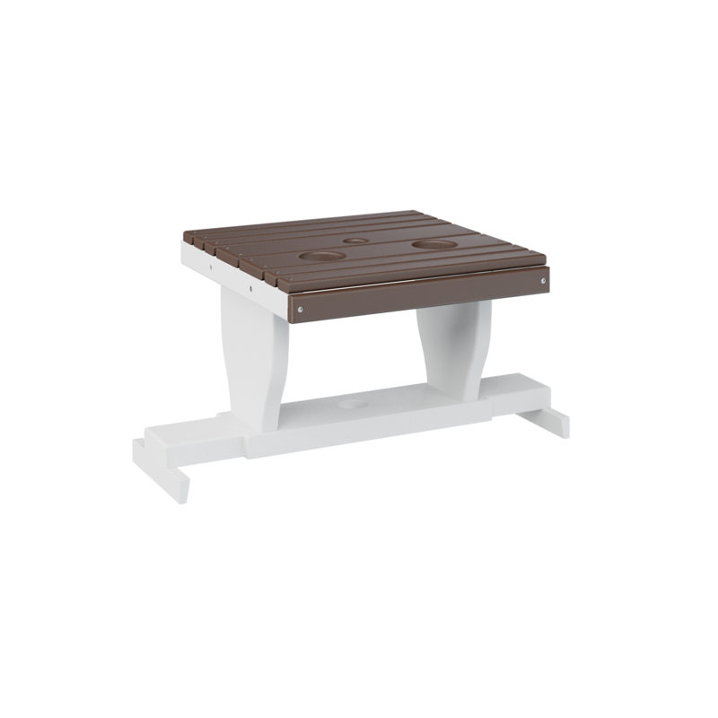  Table basse régulière avec plateau brun et base blanche, Chocolat / Brun
