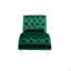 Chaise longue d'intérieur en velours capitonnée à boutons et rembourrée avec coussin pour le bureau de la chambre à coucher (velours émeraude)-214201032