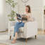 Chaise d'appoint rembourrée avec coussin Carlaya-407204196