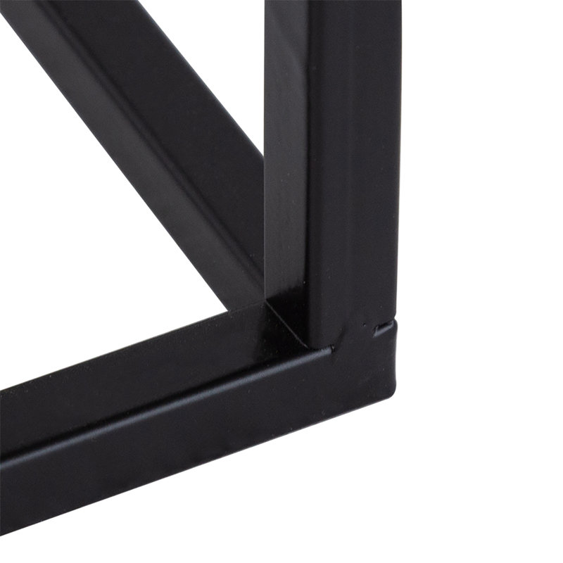 Reclaimed Wooden Box With Black Iron Stand - Set of 2 - Large
