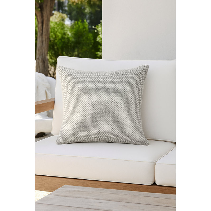 Outdoor Living Pillow Cover, Gray, Square 20", Pillow Cover Only - No Insert