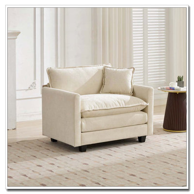 Fauteuil club en tissu d'ameublement en chenille