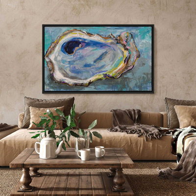 "Oyster Two" by Jeanette Vertentes Print on Canvas in a  Floater Frame